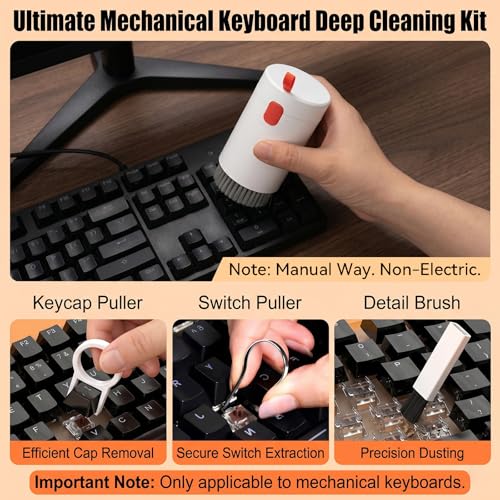 20-in-1 Keyboard & Computer Cleaning Kit, Airpod & Phone & Laptop Cleaner | Portable Electronics Cleaning Kit with Screen Spray Bottle & Brush, Tool Set Compatible with Earbud, Camera and PC Monitor - size: 20-in-1