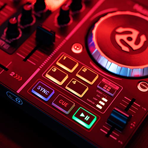Numark Party Mix - Complete DJ Controller Set for Serato DJ with 2 Decks, Party Lights, Headphone Output, Performance Pads and Crossfader/Mixer