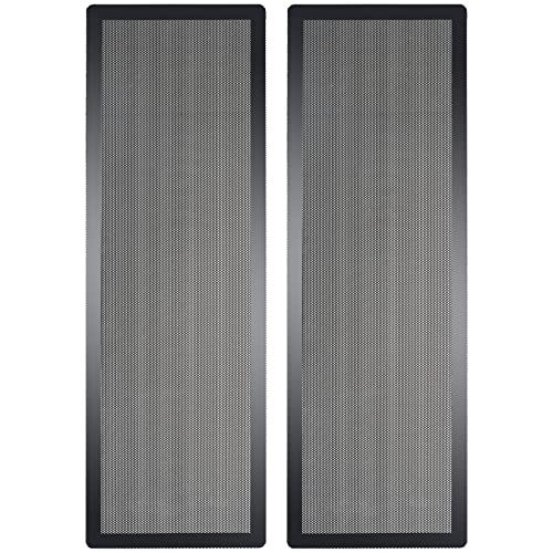 Magnetic PC Case Dust Mesh Filter, 360 x 120mm Fan Cooling Cover, 2 Pack | Black dustproof PVC computer fan grills for gaming PC chassis, power supplies, and liquid cooling radiators; washable.
