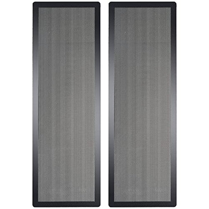 Magnetic PC Case Dust Mesh Filter, 360 x 120mm Fan Cooling Cover, 2 Pack | Black dustproof PVC computer fan grills for gaming PC chassis, power supplies, and liquid cooling radiators; washable.