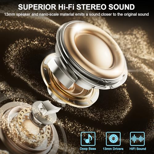 Wireless Earbuds, Bluetooth 5.4 Headphones HiFi Stereo, In-Ear Earphones | 50H Playtime Deep Bass, 4 ENC Noise Cancelling Mics for Clear Calls, IP7 Waterproof with LED Display & Fast Charging - color: Green