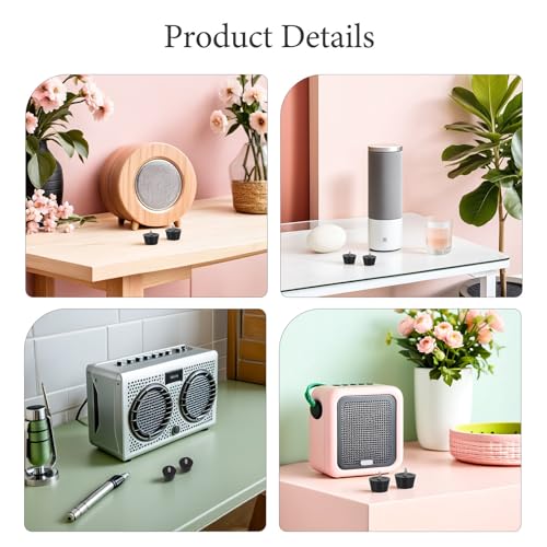 OUNONA 20pcs Speaker Isolation Feet for Bookshelf Speakers and Studio Monitors, Anti-Slip Vibration Control Pads Made of PVC and Metal with Cone Shaped Design, for Professional Audio