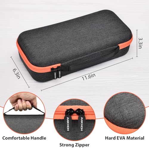 ANKHOH Wireless Microphone Case for JBL Wireless Two Microphone System | Dual Microphone Slots, 2 Foam Covers, Receiver & Cable Storage, Hard Shell, Case Only, For Karaoke Parties & Events, Black - style: Simple