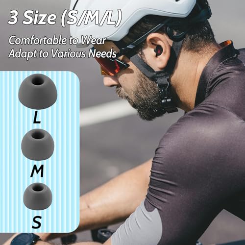 Silicone Tips Replacement Earbuds Tips for Beats Studio Buds/Fit Pro Ear Tips Eartip Fit in The Charging Case Ear Covers, S/M/L, 6 Pairs, Gray - color: Gray