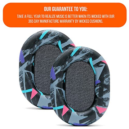 WC PadZ XM5 - Premium Replacement Earpads Compatible with Sony WH-1000XM5 | Made by Wicked Cushions | Soft PU Leather, Extra Thick, Noise-Isolating Memory Foam | 90s Black - color: 90s Black