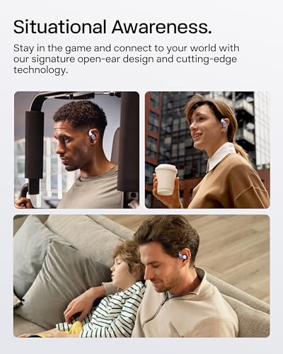 SHOKZ OpenFit 2+ Open-Ear Earbuds, Purple, Dolby Audio,Wireless Charging | Amazon Exclusive Edition；Soft Ear Hooks； IP55 Water-Resistant; USB-C Fast Charging；48H Playtime; Gym/outdoor/home use - color: Purple, style: Dolby Audio / USB-C&Wireless
