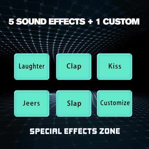 Audio Interface for PC, 6-Channel Audio Mixer Built-In Sound Card Effects, Interface for Recording Music, Compatible with Microphones for Podcast, Live Stream, Vocal Recording, DJ & Karaoke