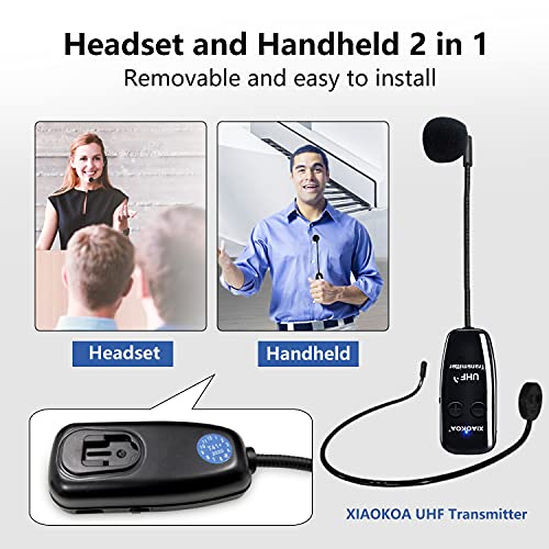 Wireless Microphone Headset, UHF Mic Speaker System for Teaching