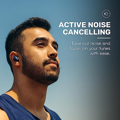 Raycon Fitness Bluetooth Wireless Earbuds + Microphone with Active Noise Canceling, Sweat & Water-Resistant Earphones, Running Headphones, Ear Buds Wireless Bluetooth 56 Hours Playtime (Black) - color: Black