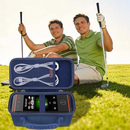 Elonbo Carrying Case for Bushnell Golf Wingman HD GPS Speaker, Navy | Golf GPS Speaker and Handheld GPS Rangefinder Hard Travel Bag, with Mesh Pocket Handle Double Zipper, for Protective Storage - color: Navy