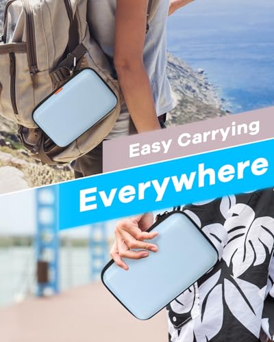 Shockproof Hard Shell Carrying Case, Case for External Hard Drive - color: Light-Blue