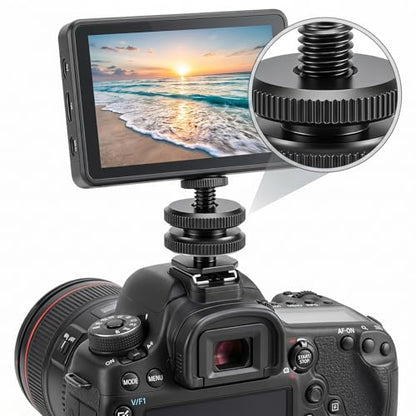 4PCS Camera Hot Shoe Mount to 1/4"-20 Thread Tripod Screw Adapter | Flash Cold Shoe Mount Bracket for DSLR Camera Cage Rig LED Monitor Microphone Etc
