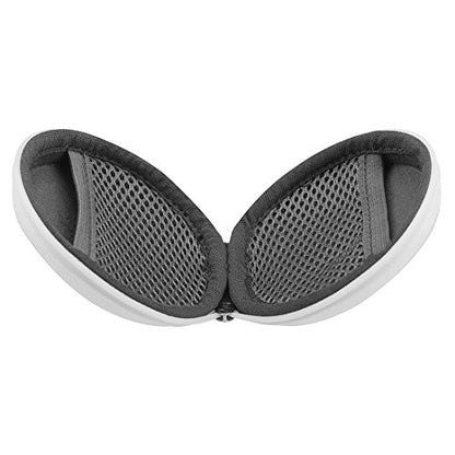 Geekria Shield Case Compatible with JayBird, Bose SoundSport, Jabra Sport, Powerbeats Headphones, Replacement Protective Hard Shell Travel Carrying Bag with Cable Storage (White)