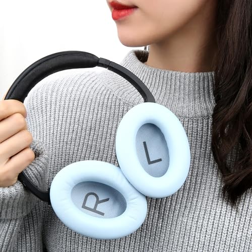 Ear Cushions for Bose QuietComfort 45 QC35 QC35ii QC25 QC15 Headphones Replacement Ear Pads with Protein Leather& Memory Foam (Sky Blue) - color: QC45 Sky Blue