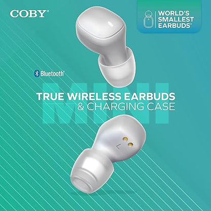 Mini Invisible Wireless Earbuds, Bluetooth 5.3, Mic & Charging Case, White | 12-HR Playtime, Touch Control, Sweat & Splash Resistant, Works with Siri, Alexa & Google, Compatible with iPhone & Android - color: B-White