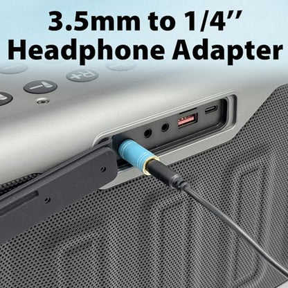 2-Pack 3.5mm to 1/4 Headphone Adapter – Heavy-Duty 6.35mm | Male to 1/8" Female Headphone Jack Adapter for Amp, Guitar, Mixer, Home Theater, AV Receiver – Copper Construction for Clear - style: 2 pair 6.5mm