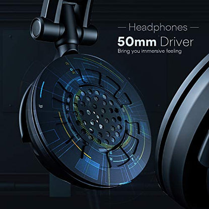 MAONO AU-A04H Microphone and Studio Headphone with PD400X Dynamic Microphone Bundle for Podcast, Studio, YouTube, Live Streaming, Voice-Over
