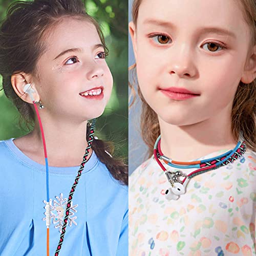 3.5mm in-Ear Wired Braided Bracelet Headphones Earbuds with Built-in Microphone Tangle-Free Cord Heavy bass Remote for iPhone, iPad, Mac