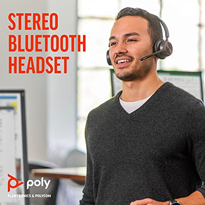 Poly Voyager 4320 UC Wireless Headset with Charge Stand USB-C 21847901, Refurbished