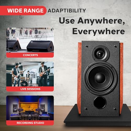 Pyle Pro Audio PA Speaker Platform Pad - 22.5’’ x 17.8’’ Acoustic Isolation Base, Lab-Tested Sound Dampening, High-Density Foam, Reduces Vibration & Resonance, Perfect for Studio Monitors, Subwoofers