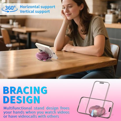 for Bose Ultra Open Earbuds Case with Secure Lock & Phone Stand, Soft TPU Shockproof Protective Clear Case for Bose Open Ear Earbuds Accessories with Cleaning Pen & Keychain (Deep Rose) - color: Deep Rose