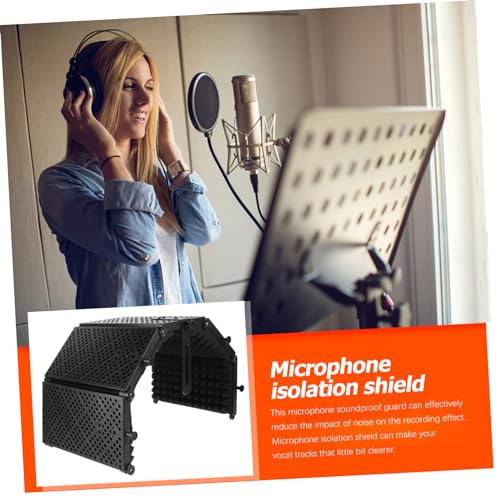 Microphone Isolation Shield Folding Panel Design for Desktop Mics