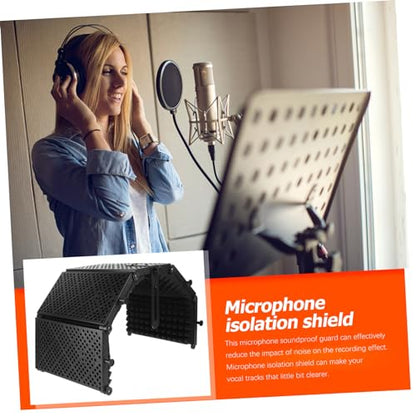Microphone Isolation Shield Folding Panel Design for Desktop Mics