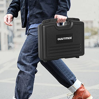 Portable Hard Case 12.2" x 9.85" x 3.77" with Customizable Diced Foam | Protects for Equipments, Electronics, Tools, Microphones, Recorder and More - size: 12"