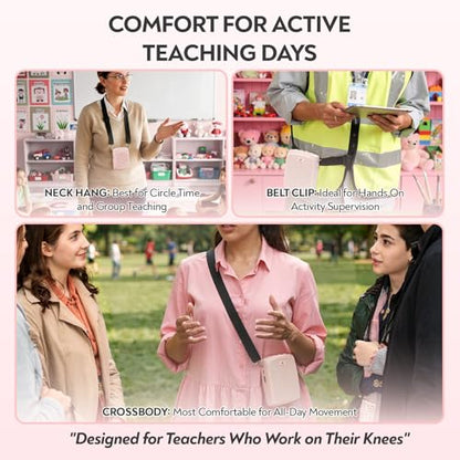 WinBridge Voice Amplifier with Bluetooth, Portable Speaker and Microphone Set | Wireless Mic Headset Speaker for Teachers, Tour Guide, Publick Speaking, Fitness Instructors, Features Mute, WB002 Pink - color: Pink