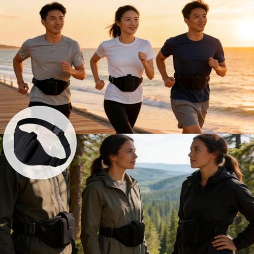 14 Pcs Mic Belt Wireless with Anti Dropping Strap and Sweat Absorbent Belt Neoprene Microphone Holder Waistband Bag for Fitness Instructor Vertical Speaker Theatre