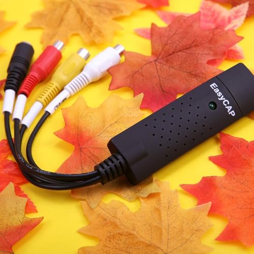 USB 2.0 Audio/Video Converter Adapter, RCA + S-Video to USB 2.0 Video Capture Card for Set-Top Box/Surveillance