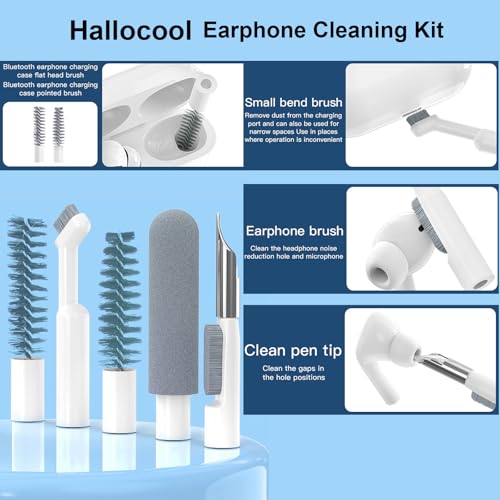 Electronics Cleaning Kit 32 in 1 Multi-Functional Keyboard Cleaning Kit | Phone Cleaning Tool Kit for Cleaning Computer, Keyboard, Earbuds, Laptop, Camera, Lens, Monitor - color: White