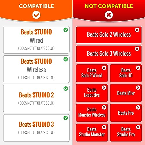 WC PadZ Studio 2 & 3 - Ear Pads for Beats Studio 2, 3 Wired & Wireless | Made by Wicked Cushions | Does NOT Fit Beats Solo (B0501, B0500). PU Leather, Enhanced Foam & Stronger Adhesive | Black Camo - color: Black Camo