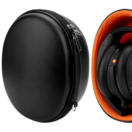 Geekria Shield Headphones Case Compatible with Skullcandy Riff 2, Crusher ANC 2/Evo/ANC, Hesh 3, Replacement Hard Shell Travel Carrying Bag with Cable Storage (Black)