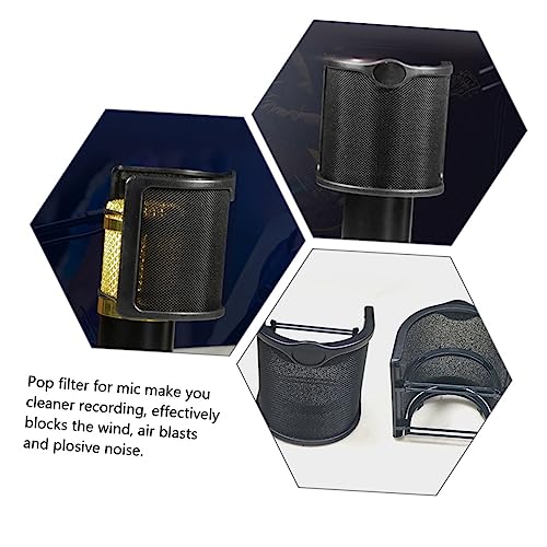 Metal Mesh Pop Filter for Microphone, Black Wind Screen