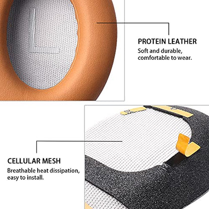 HUYUN Protein Leather Ear Pads Replacement for Bose Headphones 700, NCH700, NC700 Headphones Earpads, Headset Ear Cushion Repair Parts (Khaki) - color: Khaki