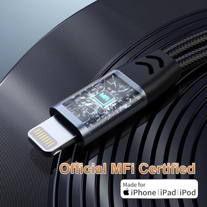 [Apple MFi Certified] iPhone Lightning to 2 Lightning Adapter, Dual Lighting AUX + Charger Adapter Dongle Cable Splitter Compatible for iPhone 14/13/12/11/SE/X/XR/XS/8/7/6 Support Call (Black) - color: Black