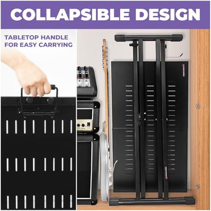 Liquid Stands Expandable DJ Table Stand Portable Audio Mixer Stand - DJ Stand for Laptop & Controller - Midi Keyboard Stand & Synth Stand - DJ Booth Portable X Style Keyboard Stand & Tabletop DJ Desk