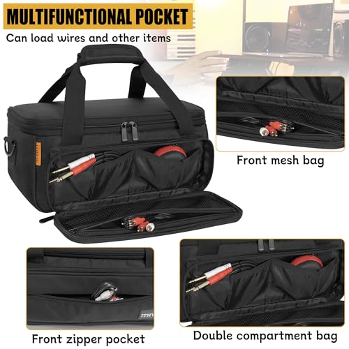 Padded Mixer Carry Bag Fits Behringer X-AIR Series Mixers（ XR12，XR16，XR18）, L 14.6" x W 7.5" x H 6.7" Black