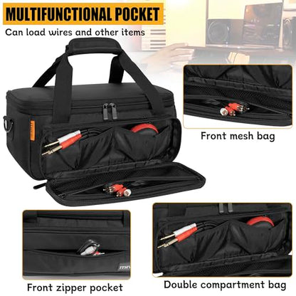 Padded Mixer Carry Bag Fits Behringer X-AIR Series Mixers（ XR12，XR16，XR18）, L 14.6" x W 7.5" x H 6.7" Black