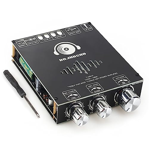 320W Audio Amplifier Board with Treble and Bass Control, DC 12-36V, Bluetooth 5.2 and AUX Inputs, 2.0 Channel Stereo AMP Board for DIY Wireless Speakers (Black3 T160HS) - color: Black3 T160HS
