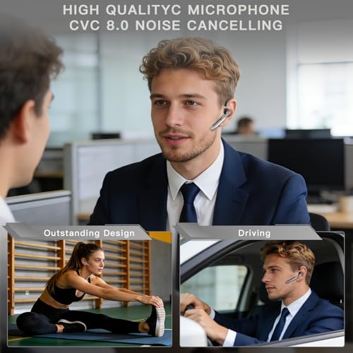 Boytond Bluetooth Earpiece V6.1,Wireless Handsfree Headset with Mic