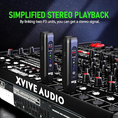 Xvive P3 Wireless XLR Bluetooth Receiver, Bluetooth Adapter for Speakers, Audio Mixer, PA Systems, DJ Systems,Rechargeable