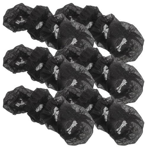200pcs Disposable Microphone Covers Elastic Fit Black Non Woven