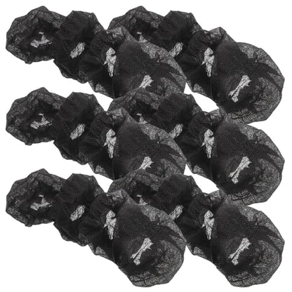 200pcs Disposable Microphone Covers Elastic Fit Black Non Woven