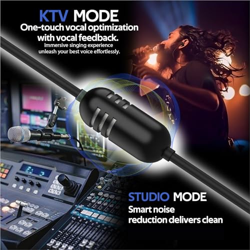 USB-C in-Ear Wired Headphones,Earbuds，3-Year Warranty, with high-Fidelity Sound Card, 5-Mode Audio, Low-Latency Gaming, KTV Vocal Enhancement, for iPhone 15/16/17, for Samsung S25/S24/S23/S22