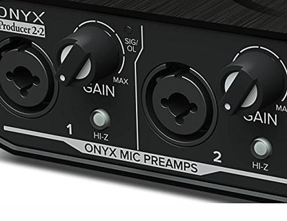 Mackie Audio Interface, Onyx Producer 2X2 USB Audio Interface with MIDI (Onyx Producer 2-2) - style: 2 Mic Res w/MIDI