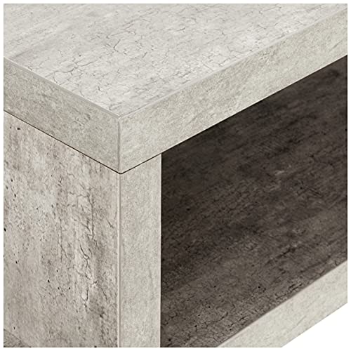 Martin Furniture Asymmetrical Floating Wall Mounted TV Console, 72inch, Stone Gray, 72" - color: Stone Gray, size: 72"