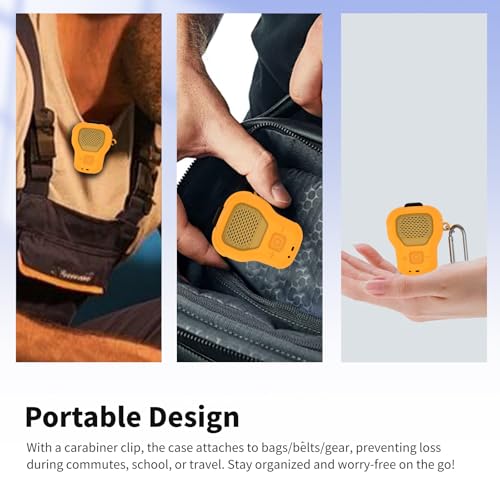for DEWALT Wearable Bluetooth Speaker Case (Updated Version) – Soft Silicone Protective Cover,Dustproof Shockproof Anti-Scratch Sleeve for DEWALT Wearable Speaker,Orange