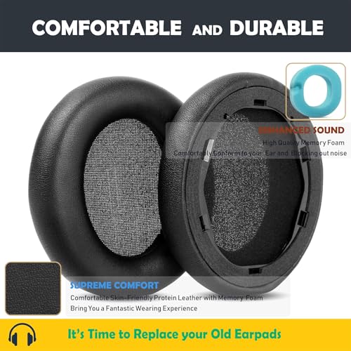 Earpads and Headband Replacement Compatible with Anker Soundcore Life Q30 / Q35 Bluetooth Headphones Ear Pads with Softer Protein Leather/Memory Foam